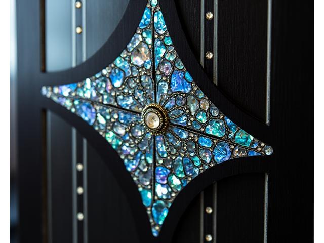 アワビの象嵌細工が施された豪華なキャビネット